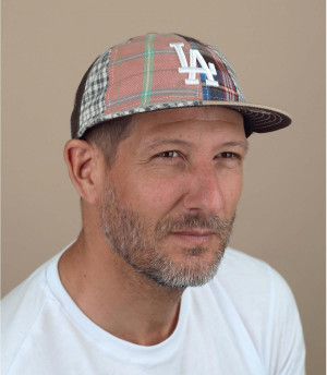 Beige LA patchwork cap Check Block 950 LA brown